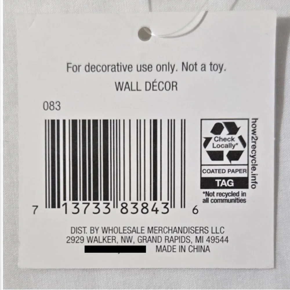 New Room & Retreat Wall Décor “Say When” Black Metal Circle Sign Bar Large